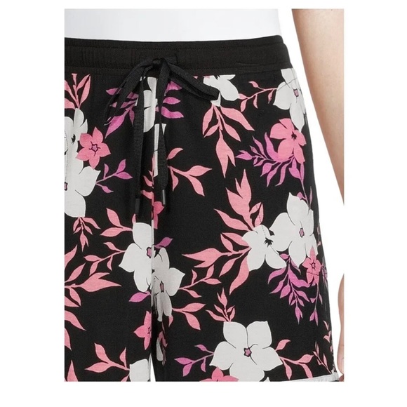 SECRET TREASURES Womens Sleep Shorts Size Large 12-14 Floral Pockets New - Picture 2 of 6